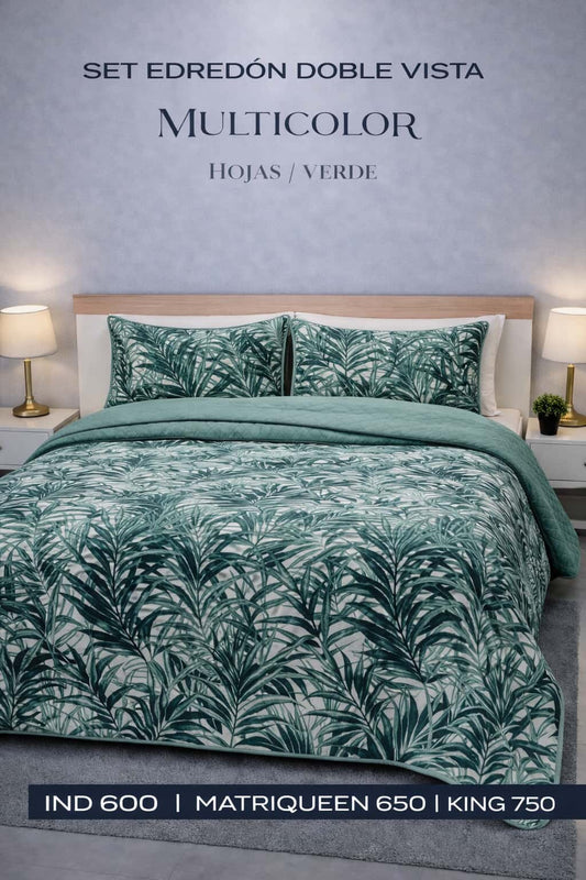 SET EDREDÓN DOBLE VISTA KING SIZE JUMBO