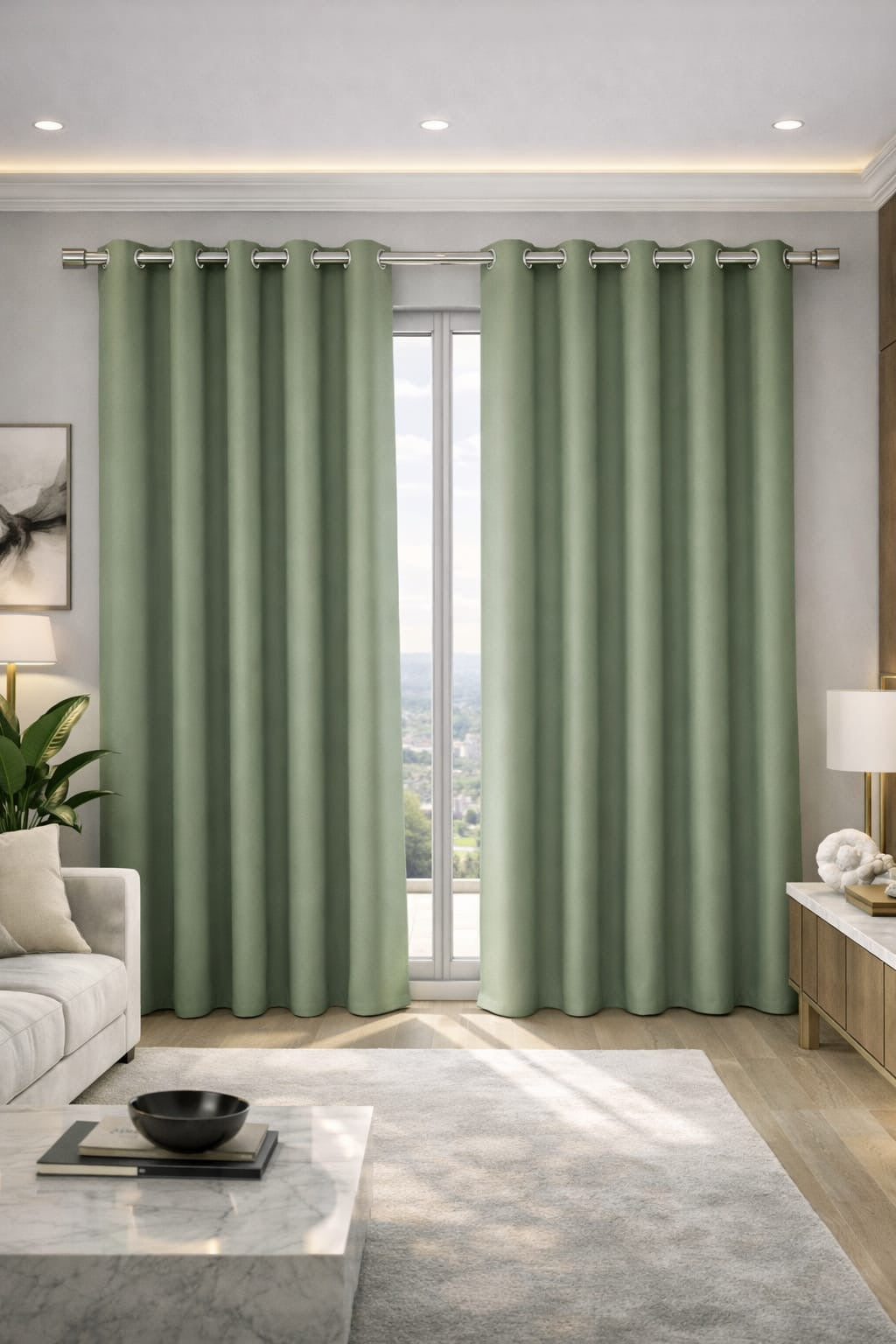 Cortinas black out aros de acero inoxidable