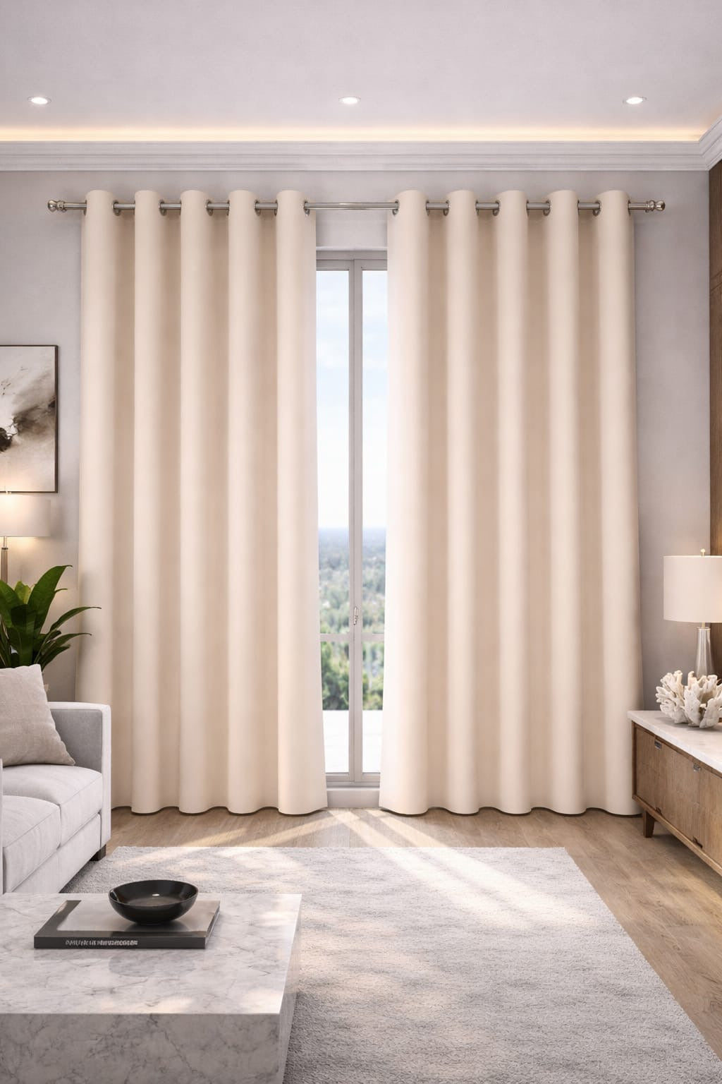 Cortinas black out aros de acero inoxidable