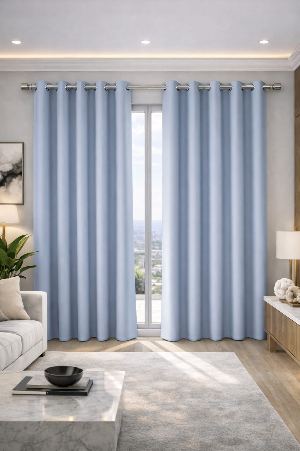 Cortinas black out aros de acero inoxidable