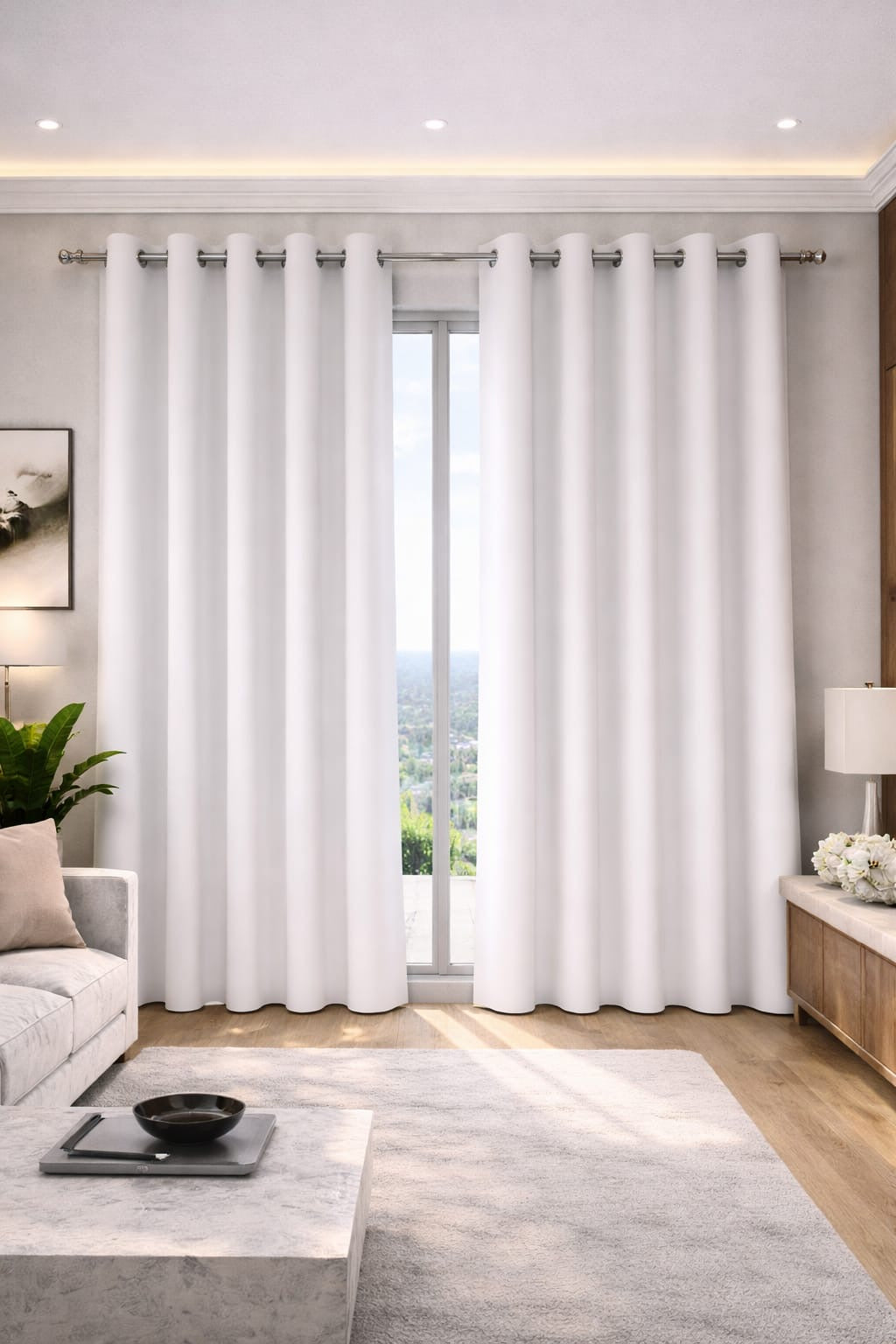 Cortinas black out aros de acero inoxidable