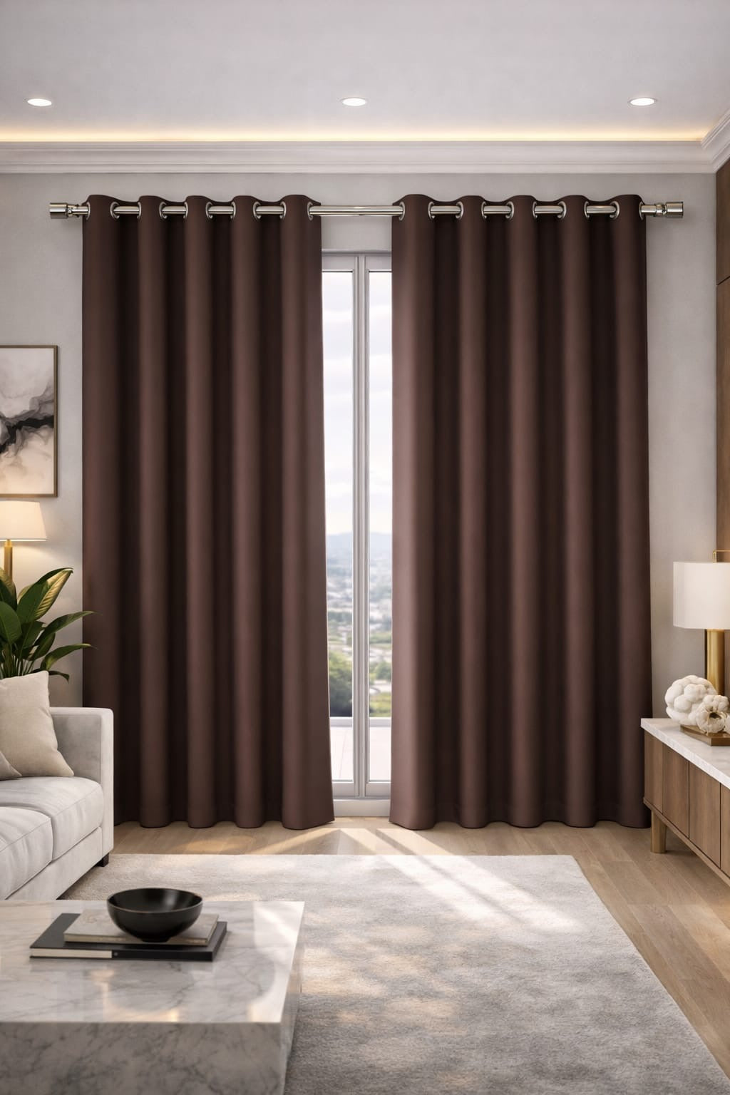 Cortinas black out aros de acero inoxidable