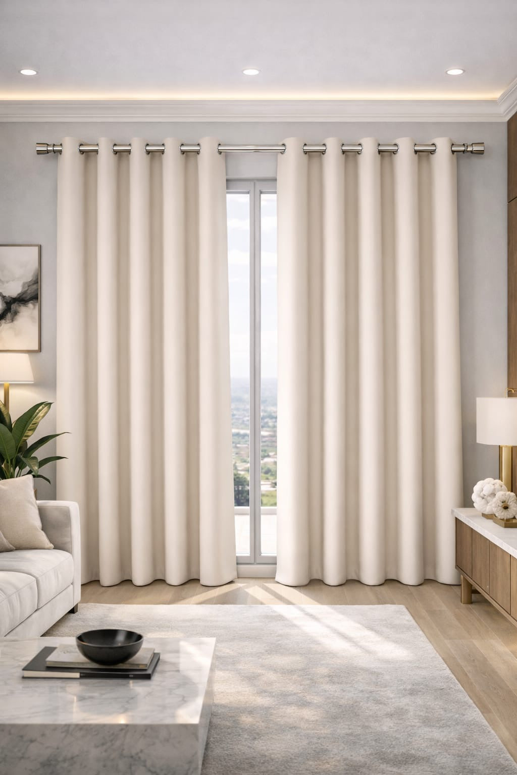 Cortinas black out aros de acero inoxidable