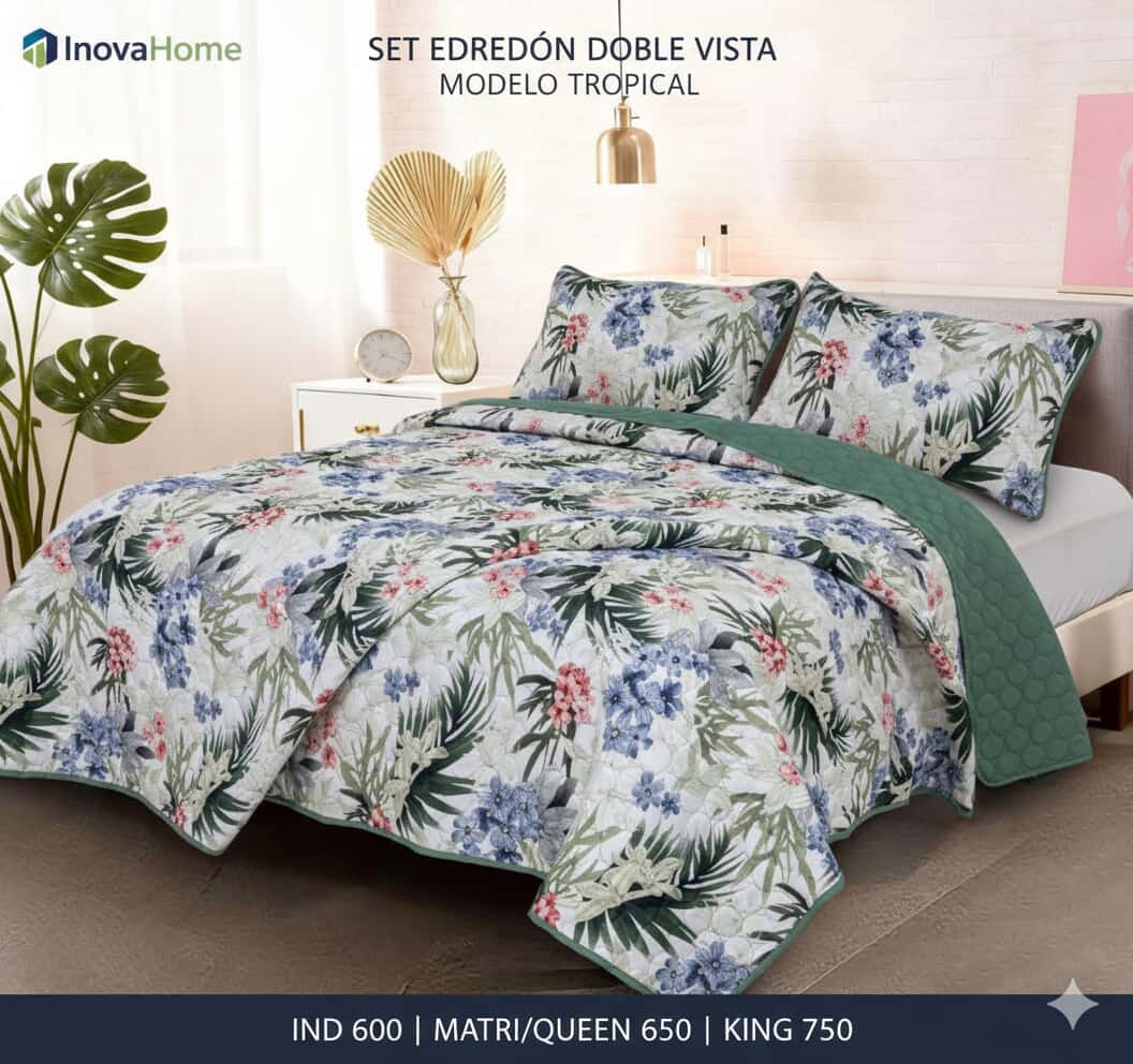 SET EDREDON LIGERO DOBLE VISTA INDIVIDUAL